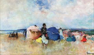 Paul-Élie Gernez - Scene de plage