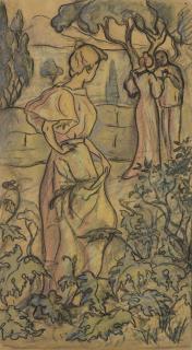 Paul Elie Ranson - Jalousie (Étude pour la lithographie \'Tristesse!\')