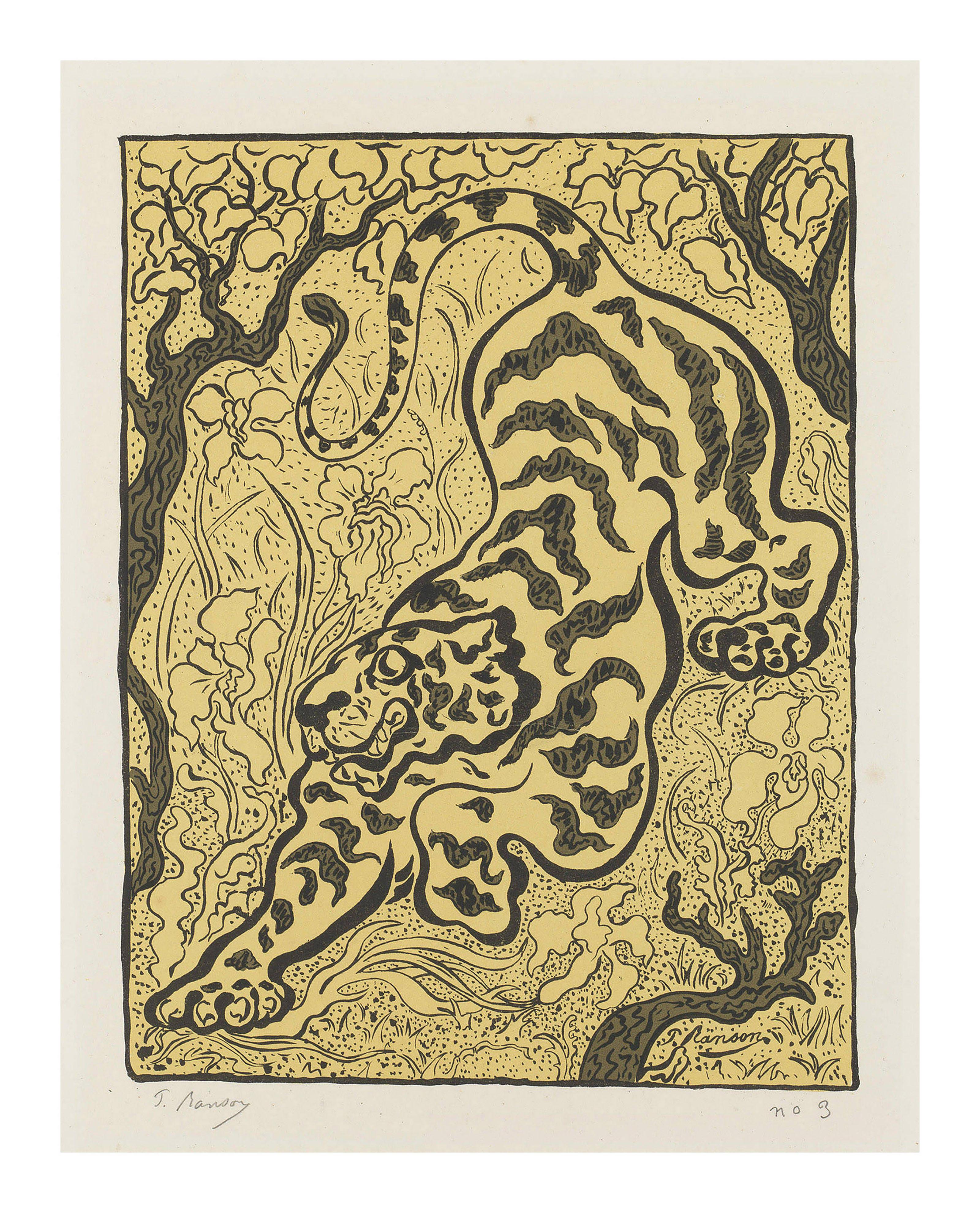 Paul Elie Ranson - Tigre dans la Jungle (Tiger in the Jungle), from: L’Estampe originale
