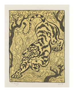 Paul Elie Ranson - Tigre dans la Jungle (Tiger in the Jungle), from: L’Estampe originale