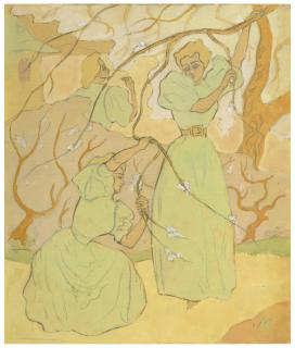 Paul Elie Ranson - Trois Femmes sous les arbres en fleurs