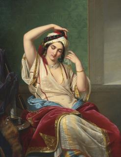 Paul Emil Jacobs - German a Harem Beauty At Her Toilette