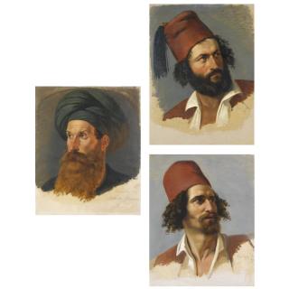 Paul Emil Jacobs - German Portraits Of Two Greek Freedom Fighters And The Ali Pasha