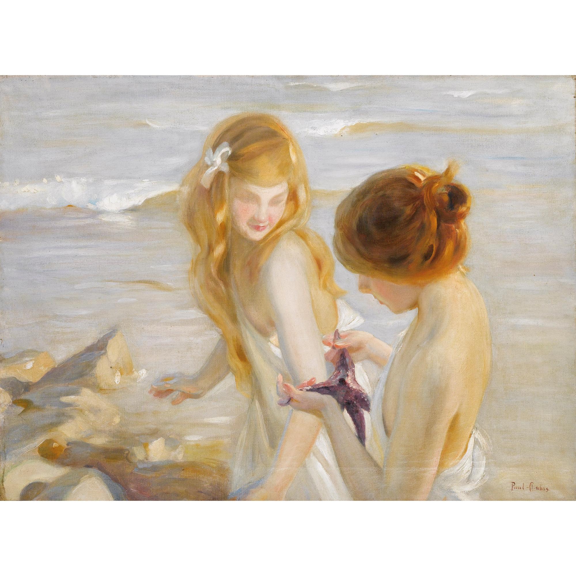 Paul-Emile Chabas - Deux Jeunes Filles À L\'Étoile De Mer