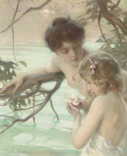 Paul-Emile Chabas - Mother and Child Bathing