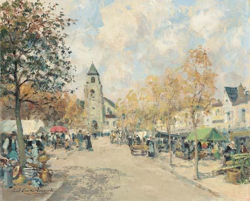 Paul Emile Lecomte - Market Day