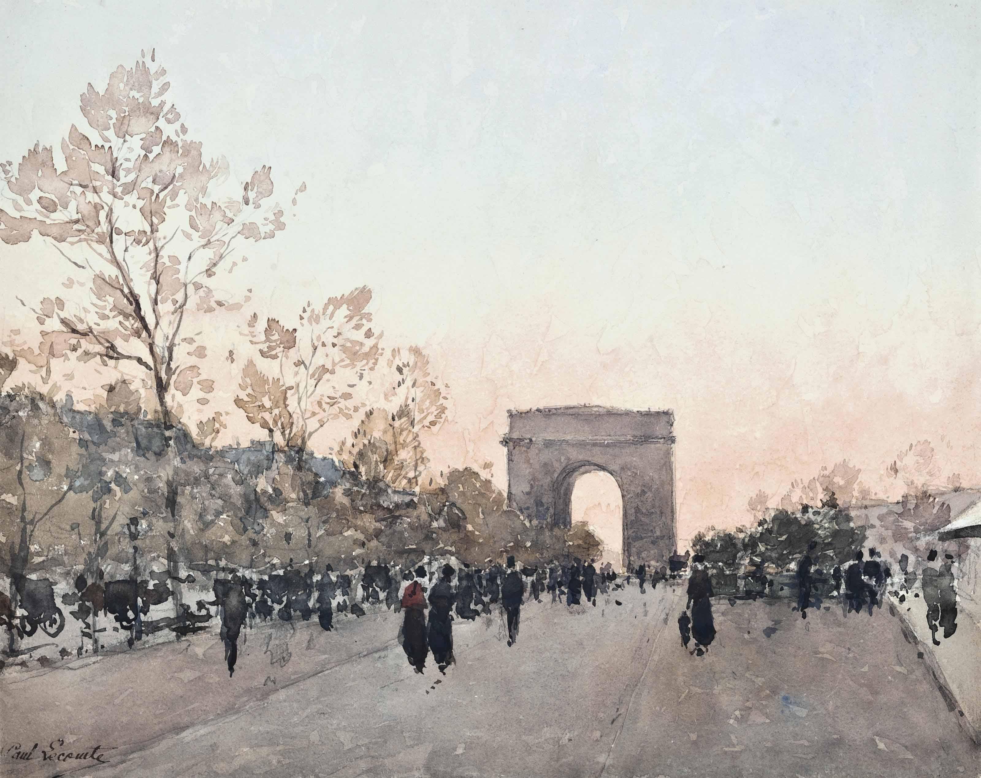 Paul-Emile Lecomte - The Champs-Élysées, Paris