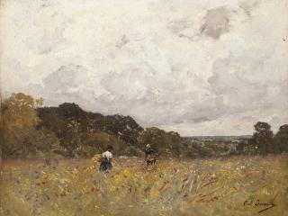 Paul Emile Lecomte - The flower pickers