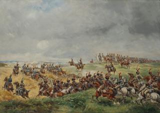 Paul Émile Léon Perboyre - Napoléon Donne L\'Ordre D\'Assaut À Iéna Le 14 Octobre 1806 (Selon Une Inscription Au Revers Du Panneau)
