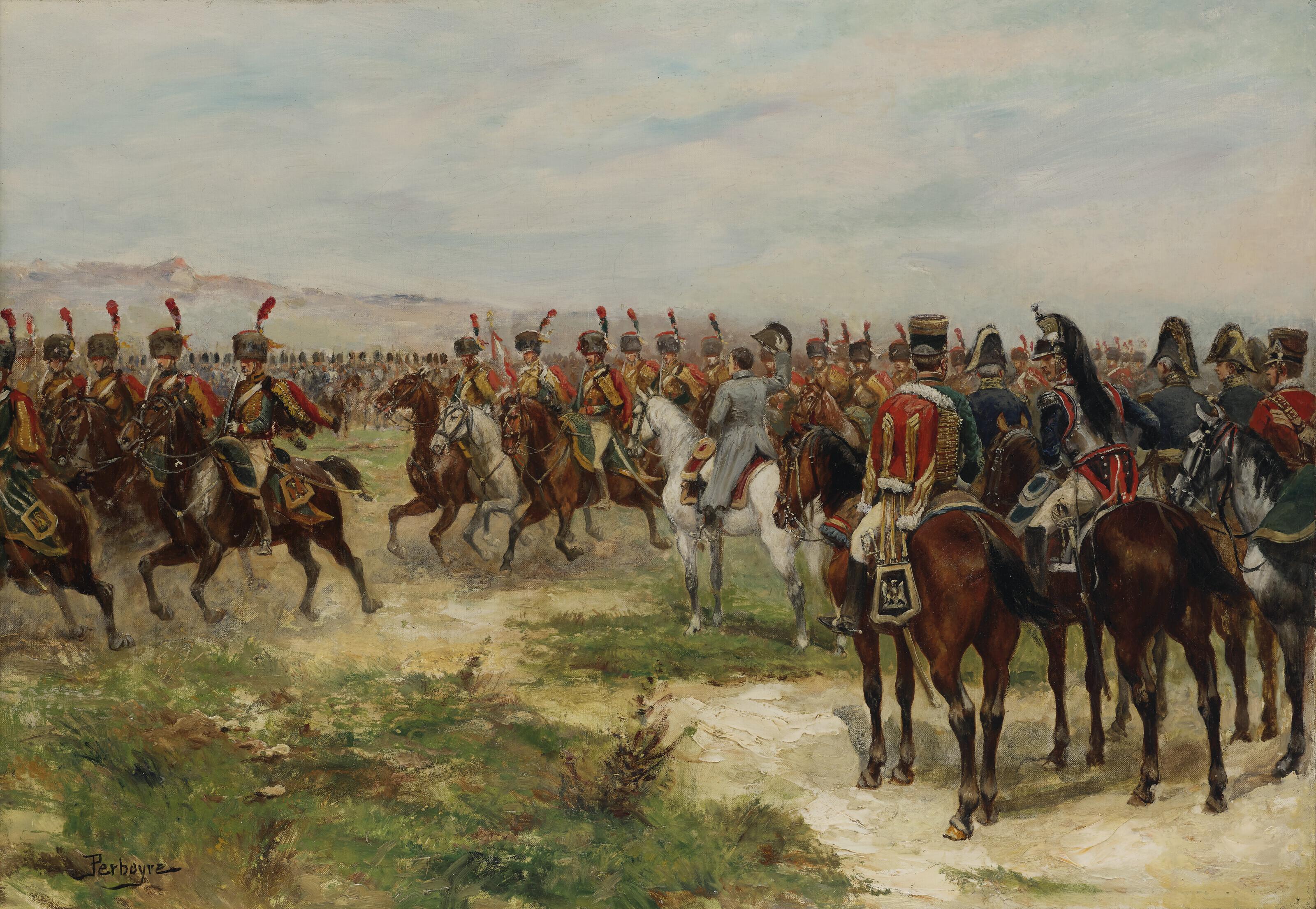 Paul Émile Léon Perboyre - Napoléon Parmi Sa Cavalerie