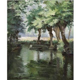 Paul Emile Pissarro - Barque Sur La Rivière