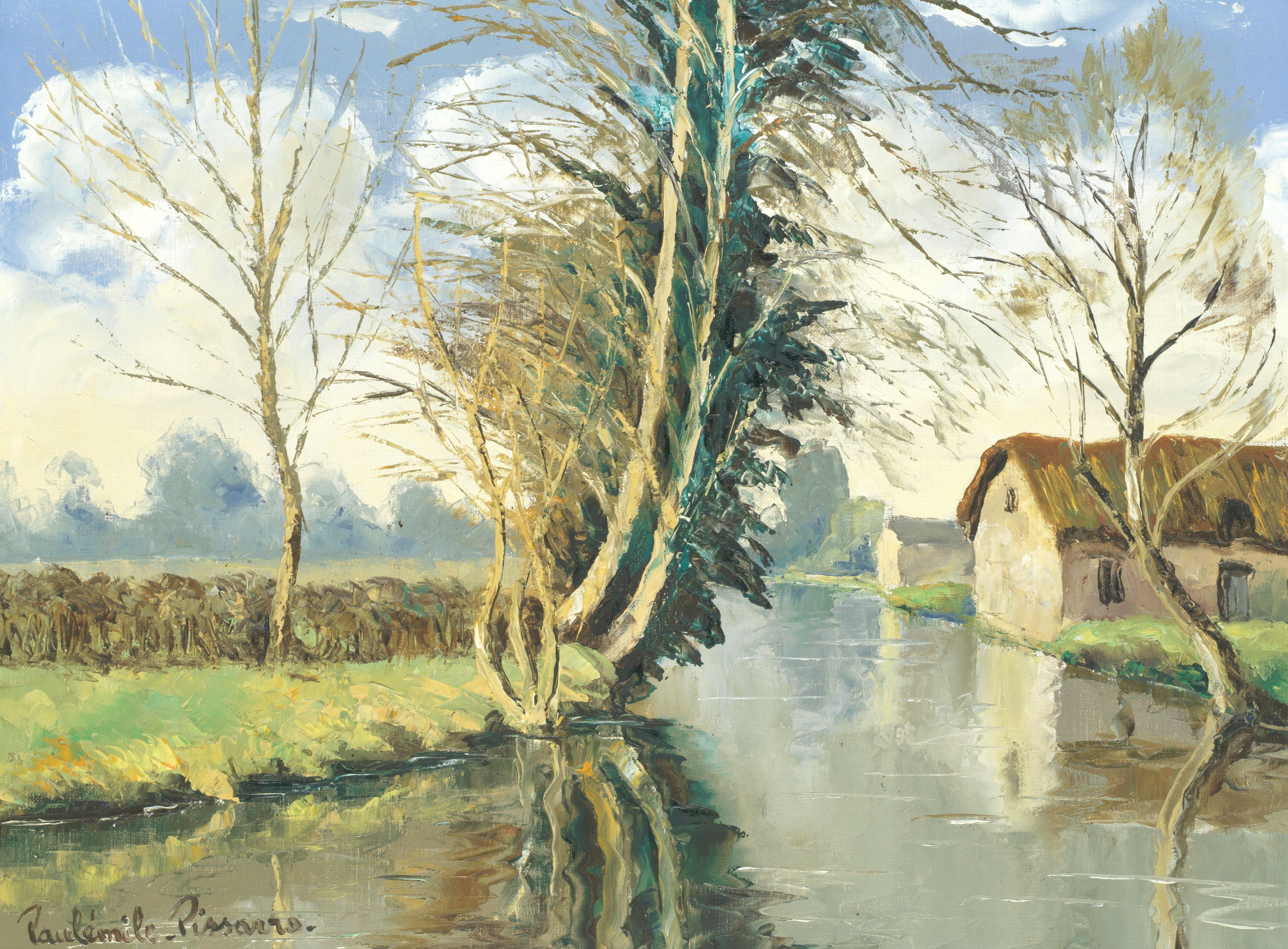 Paul Émile Pissarro - \'L\'Andelle á Perrier, Eure\'