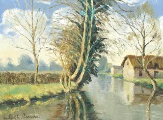 Paul Émile Pissarro - \'L\'Andelle á Perrier, Eure\'