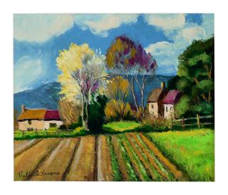 Paul-Émile Pissarro - Merisier En Fleurs, Jardin Potager, Clécy-Calvados