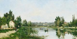 Paul Emmanuel Péraire - Französische Flusslandschaft