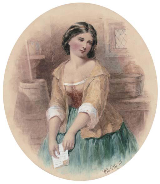 Paul Falconer Poole, R.A., N.W.S. - Distant Thoughts; And The Love Letter (One Illustrated)