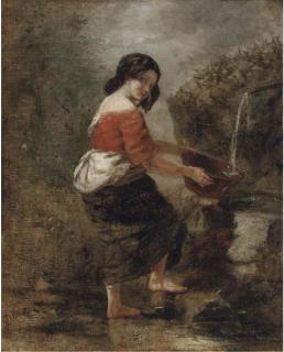 Paul Falconer Poole, R.A., R.I. - Collecting water