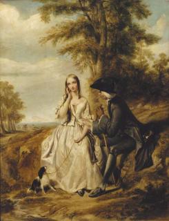 Paul Falconer Poole, R.A., R.I. - Laurence Sterne and Maria