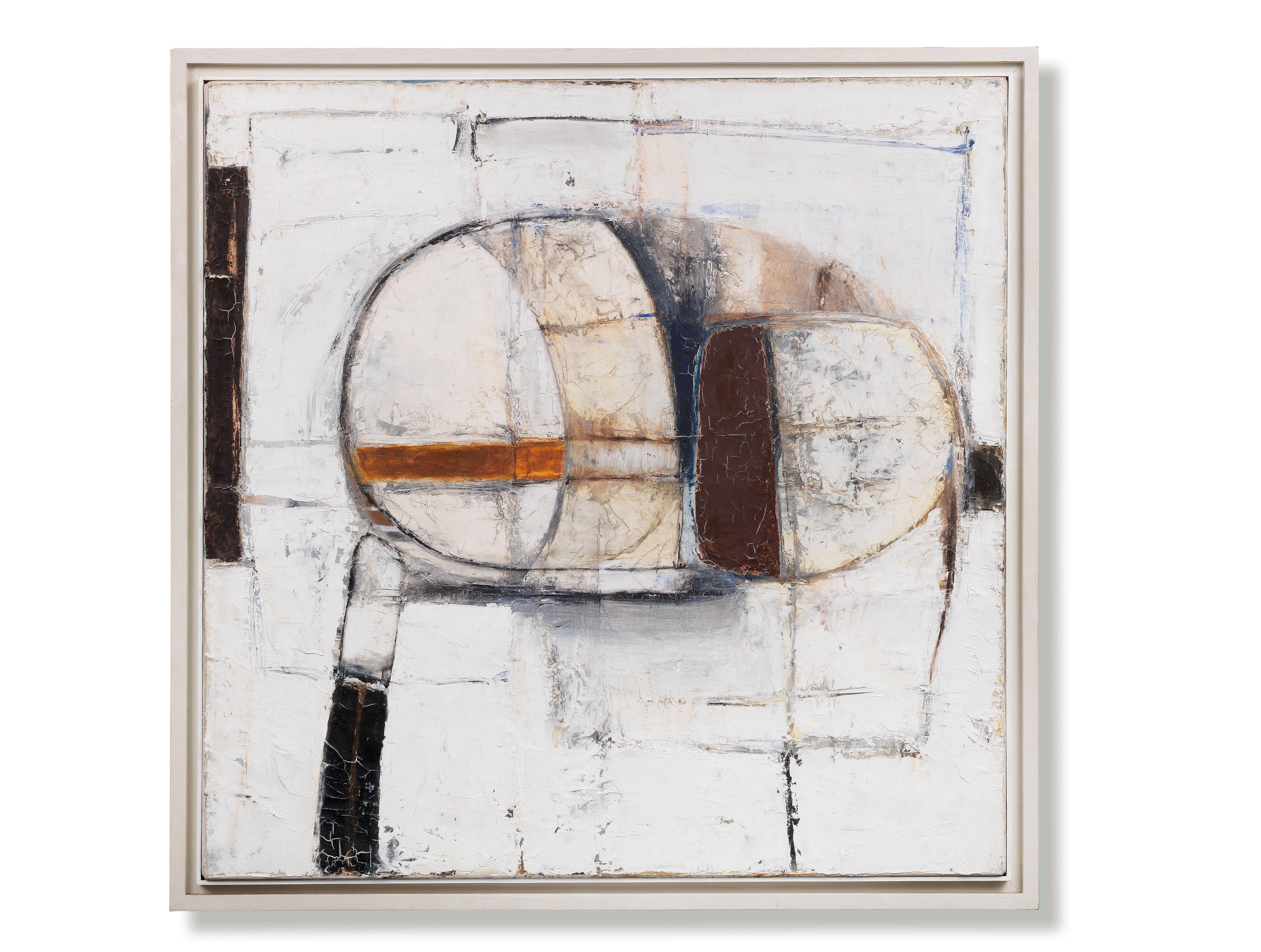 Paul Feiler - Supported Ovals, Brown 92 x 92 cm. (36 3/16 x 36 3/16 in.)