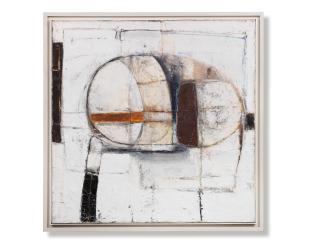 Paul Feiler - Supported Ovals, Brown 92 x 92 cm. (36 3/16 x 36 3/16 in.)