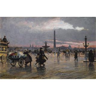 Paul Fischer - Danish Concorde Pladsen, Paris (Place De La Concorde, Paris)