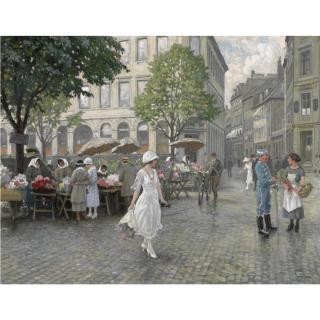 Paul Fischer - Danish højbro Plads, Copenhagen