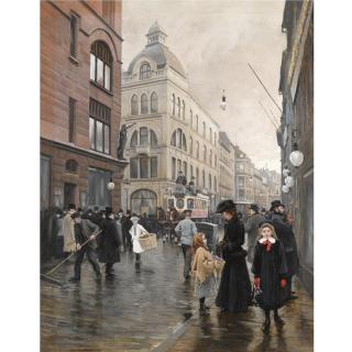 Paul Fischer - Danish View Of Strøget, Copenhagen