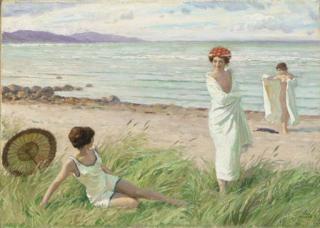 Paul Fischer - Female Bathers on a Beach