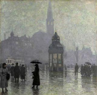 Paul Fischer - Raadhuspladsen Square, Copenhagen