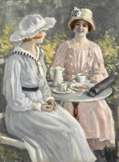 Paul Fischer - Tea in the garden