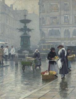 Paul Fischer - The Storkespringvandet In Amagertorv, Copenhagen