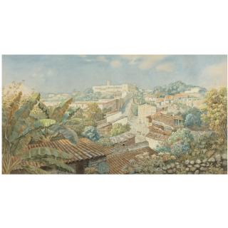 Paul Fischer - Vista De Cuernavaca Con El Palacio De Cortés