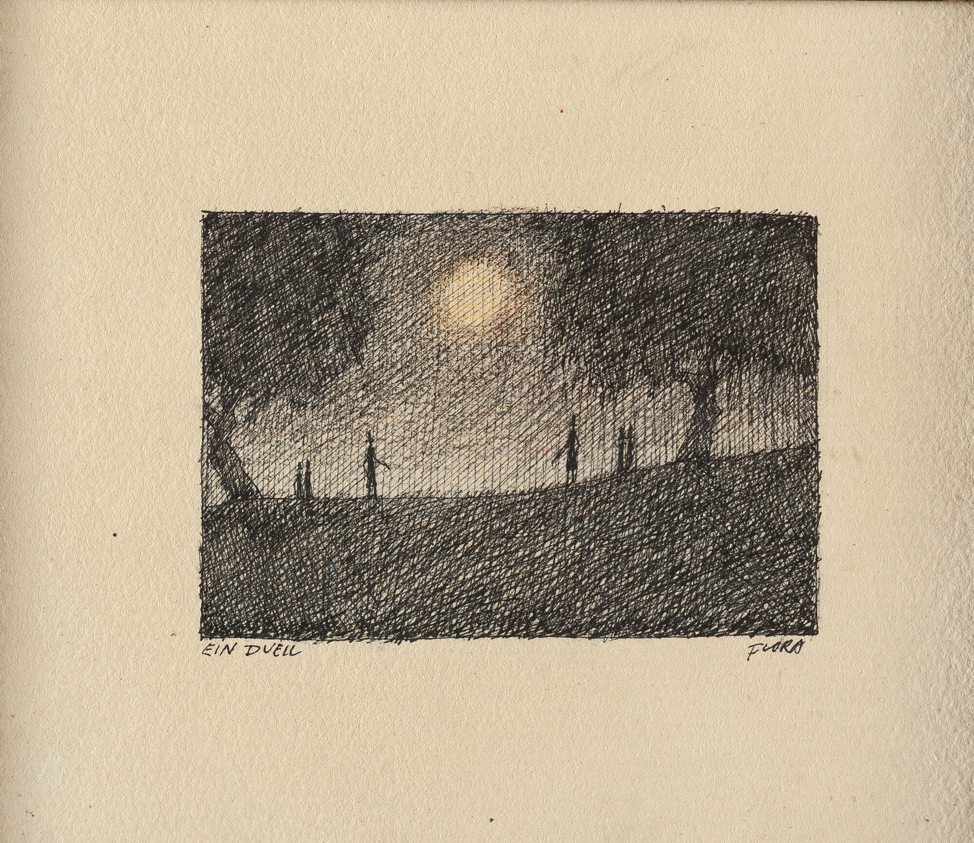 Paul Flora - „Ein Duell“