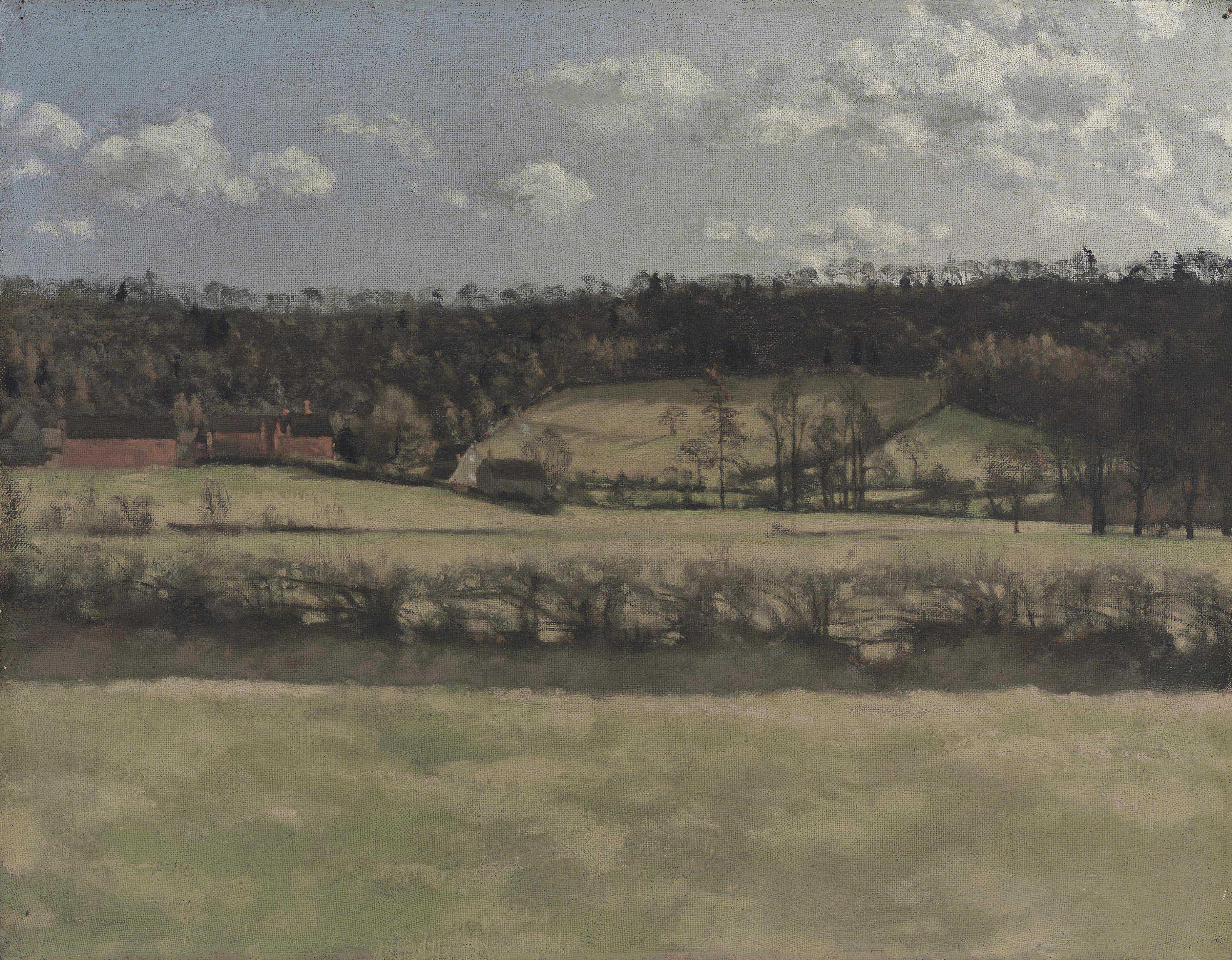 Paul Fordyce Maitland - A farmhouse in an extensive landscape