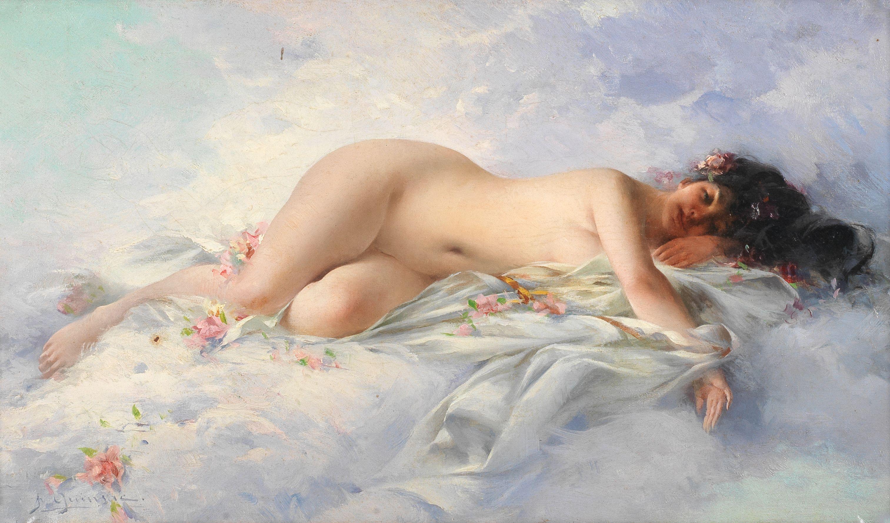 Paul François Quinsac - Reclining odalisque