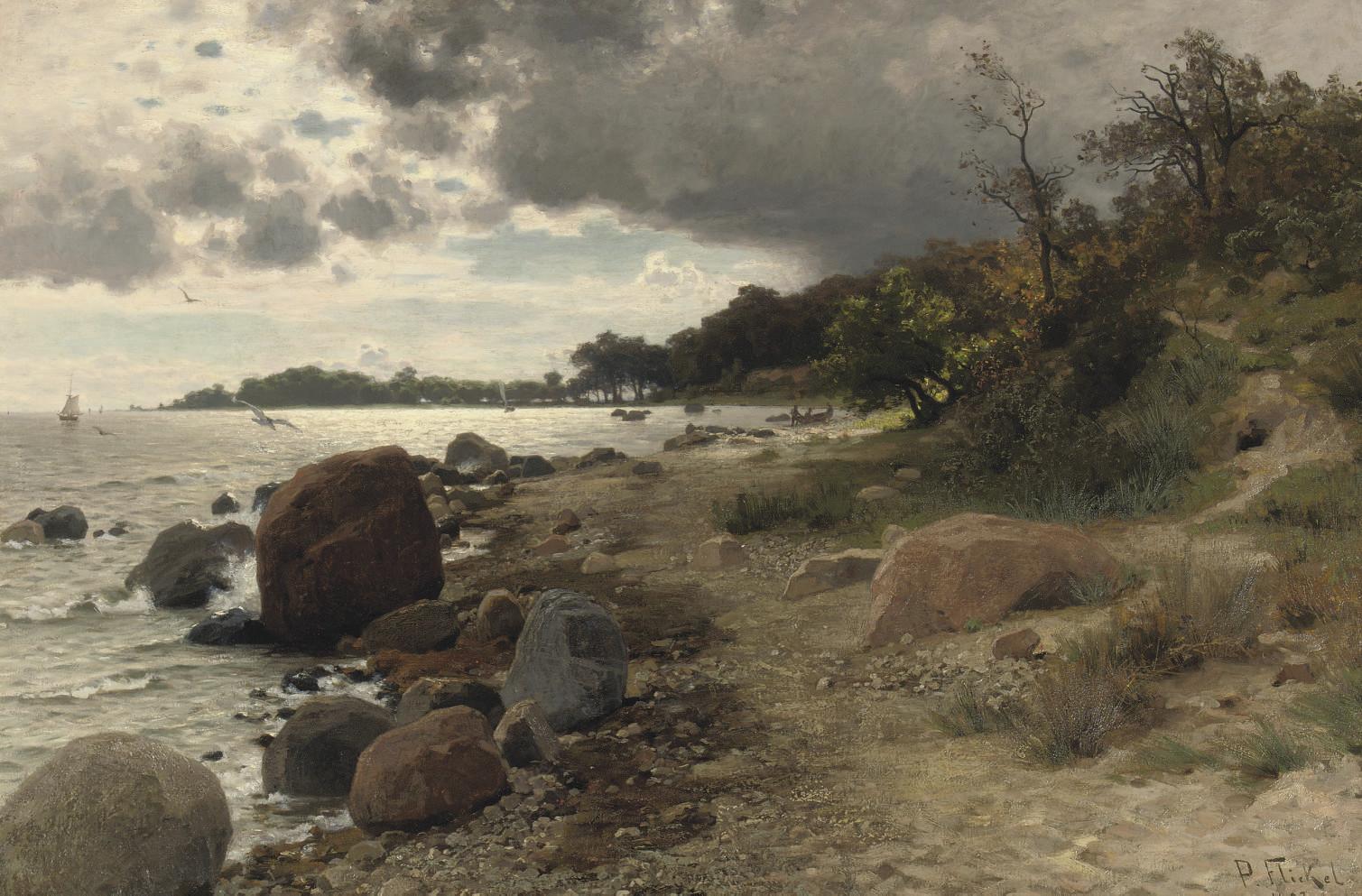 Paul Franz Flickel - The rocky coastline