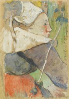 Paul Gauguin - Bretonne De Pont-Aven De Profil