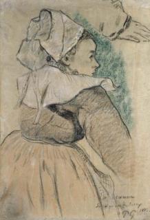 Paul Gauguin - Bretonne de profil à droite