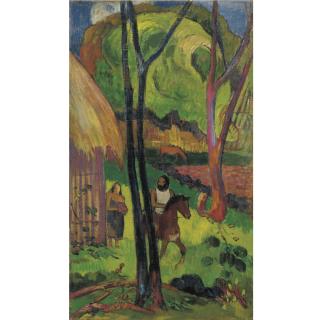 Paul Gauguin - Cavalier Devant La Case