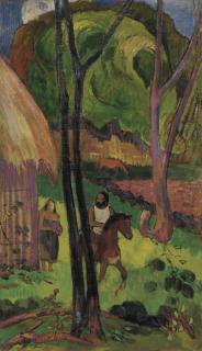 Paul Gauguin - Cavalier Devant La Case