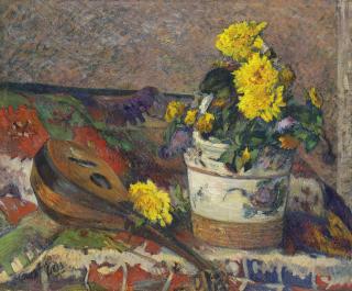 Paul Gauguin - Dahlias et mandoline
