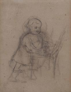 Paul Gauguin - Enfant s\'appuyant sur une chaise