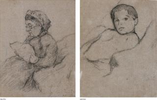 Paul Gauguin - Femme Assise – Recto Jeune Garçon – Verso