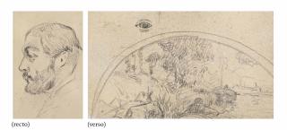 Paul Gauguin - Portrait de Paul Palonini (recto); Bord de rivière (verso)