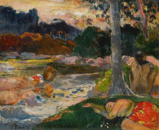 Paul Gauguin - Tahiti, scène de rivière