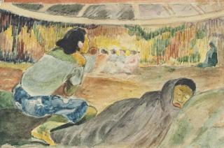 Paul Gauguin - Te fare Hymenee (Copy for Monfreid)