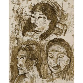 Paul Gauguin - Trois Têtes Tahitiennes