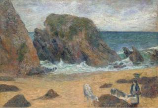Paul Gauguin - Vaches Au Bord De La Mer
