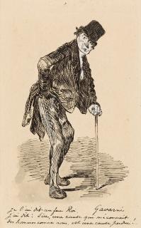 Paul Gavarni - 2 Bll.: Karikaturen.