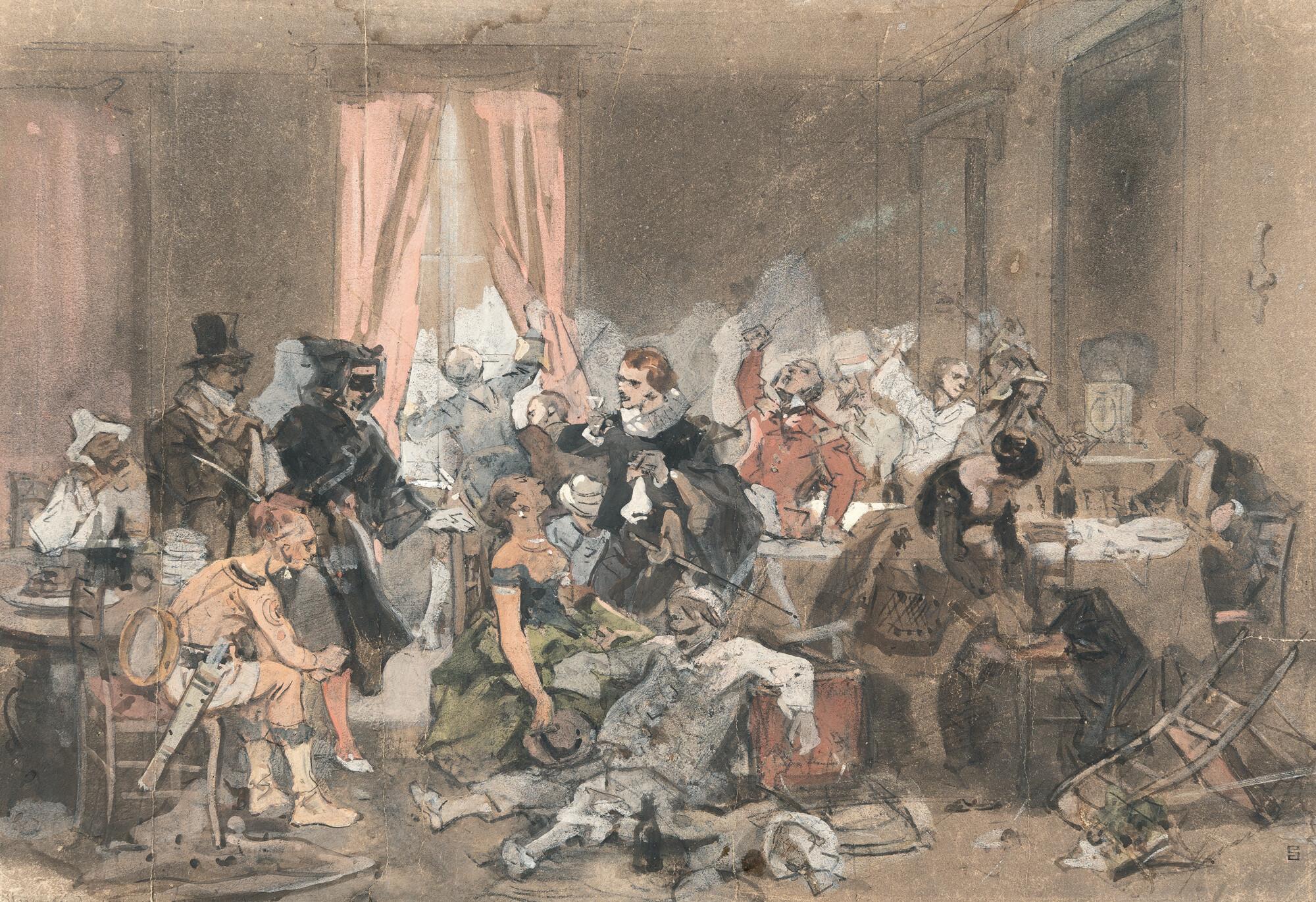 Paul Gavarni - Aschermittwoch, am Morgen nach dem Ball